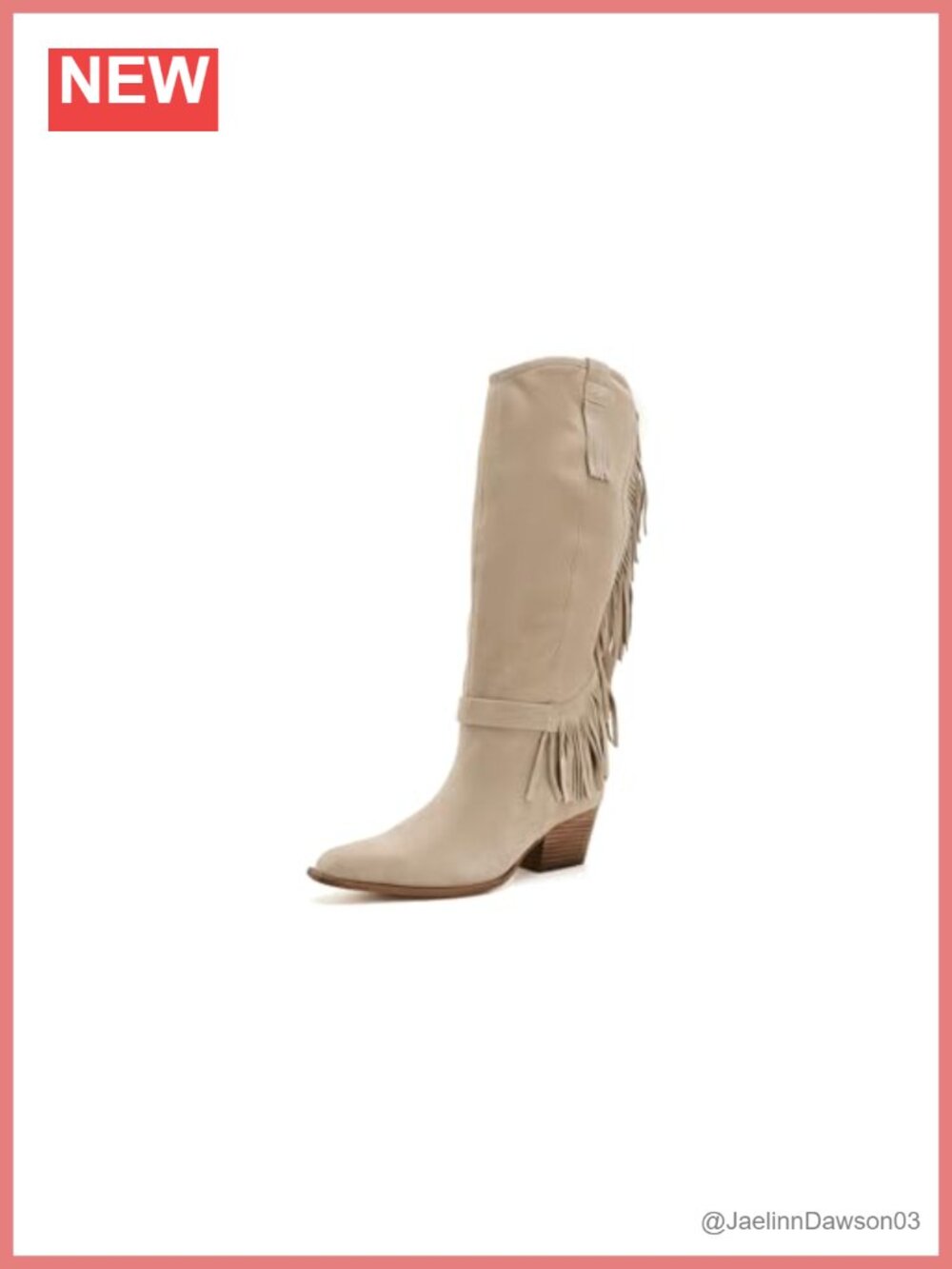 Free People Faith Fringe Western Boots Leather Knee-High